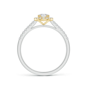 Round Diamond Halo Engagement Ring