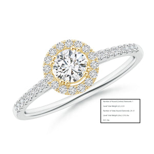 Round Diamond Halo Engagement Ring