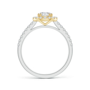 Round Diamond Halo Engagement Ring
