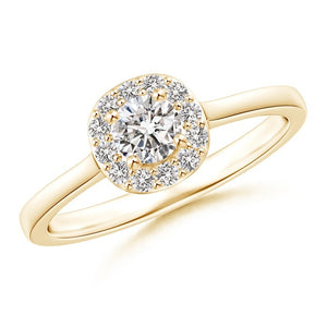 Round Diamond Halo Engagement Ring