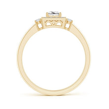 Load image into Gallery viewer, Princess-Cut Diamond Halo Engagement Ring
