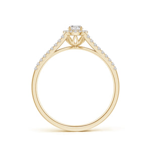 Round Diamond Halo Engagement Ring (Splite)