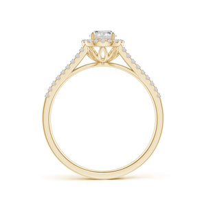 Round Diamond Halo Engagement Ring (Splite)