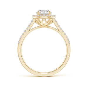 Round Diamond Halo Engagement Ring (Splite)