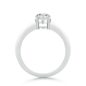 Diamond Solitaire Engagement Ring 14K White Gold