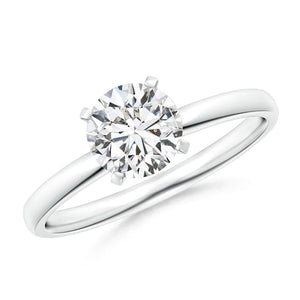 Diamond Solitaire Ring 14K White Gold