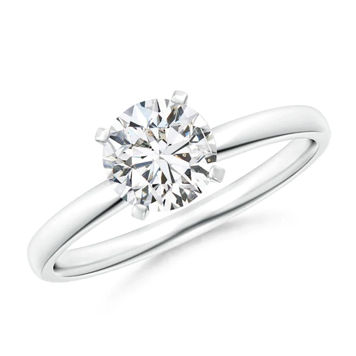 Diamond Solitaire Ring 14K White Gold
