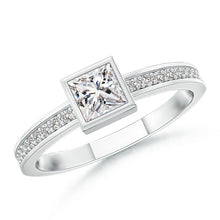Load image into Gallery viewer, Diamond Princess Ring 14K White Gold
