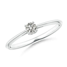 Load image into Gallery viewer, Diamond Solitaire Ring 14K White Gold
