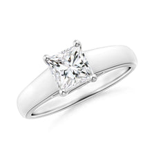 Load image into Gallery viewer, Diamond Princess Cut Solitaire Engagement Ring
