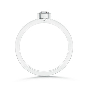 Diamond Ring Bezel-Set Solitaire Round