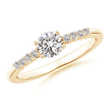 Load image into Gallery viewer, Diamond Classic Solitaire Ring Round 14K Yellow Gold
