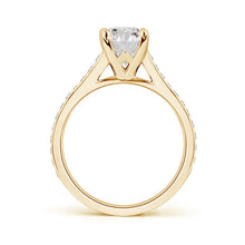Load image into Gallery viewer, Diamond Cathedral Ring Solitaire Round
