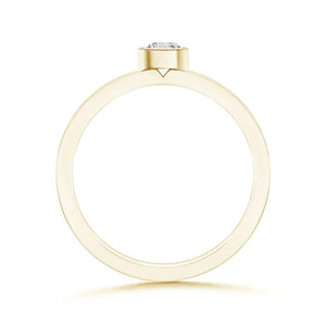 Diamond Ring Bezel-Set Solitaire Round