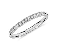 Load image into Gallery viewer, Milgrain Diamond Ring 14k White Gold (ctw. 0.07)
