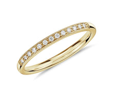Load image into Gallery viewer, Milgrain Diamond Ring 14k Yellow Gold (ctw. 0.07)
