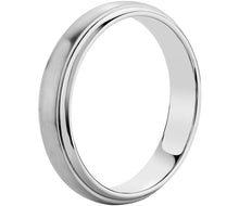 Load image into Gallery viewer, Dome Inlay Wedding Ring Comfort Fit Wedding Ring White Gold-5MM
