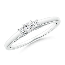 Load image into Gallery viewer, 3-Stone Princess Cut Diamond Engagement Ring
