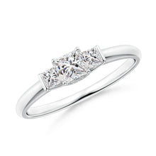 Load image into Gallery viewer, 3-Stone Princess Cut Diamond Engagement Ring
