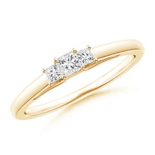 Load image into Gallery viewer, 3-Stone Princess Cut Diamond Engagement Ring
