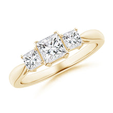 Load image into Gallery viewer, 3-Stone Princess Cut Diamond Engagement Ring
