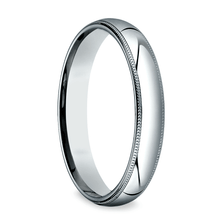 Load image into Gallery viewer, Gold wedding Bands White Milgrain Comfort Fit-4.0MM
