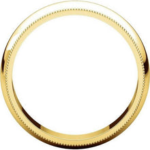 Load image into Gallery viewer, Gold wedding Bands Yellow Milgrain Comfort Fit-5MM
