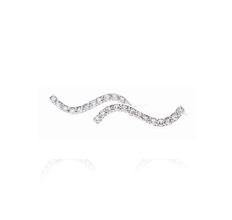 WAVE DIAMONDS EARRING (0.13CTW) 10K Or 14K Gold