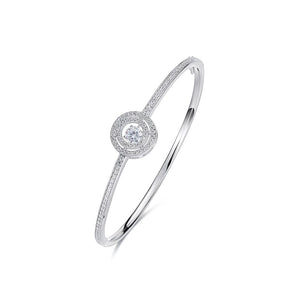925 Silver HALO Bangle Pave with AAA-Zircon Made with "Crossfor Component"-Dancing Stones