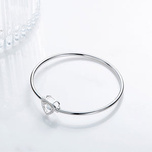 925 Silver Triangle Bangle Pave with AAA-Zircon Made with "Crossfor Component"-Dancing Stones