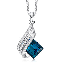 Load image into Gallery viewer, 925 Sterling Silver Pendant Made with Crystal From Swarovski(R) Sapphire
