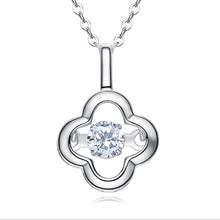 Load image into Gallery viewer, 925 Sterling Clover leaf Silver Pendant Made with stunning AAA-Cubic Zirconium Grade.
