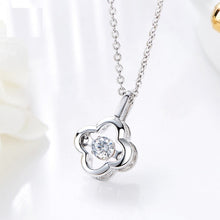 Load image into Gallery viewer, 925 Sterling Clover leaf Silver Pendant Made with stunning AAA-Cubic Zirconium Grade.
