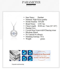 925 Sterling Silver Circle Pendant Made with AAA-Cubic Zirconium Grade.