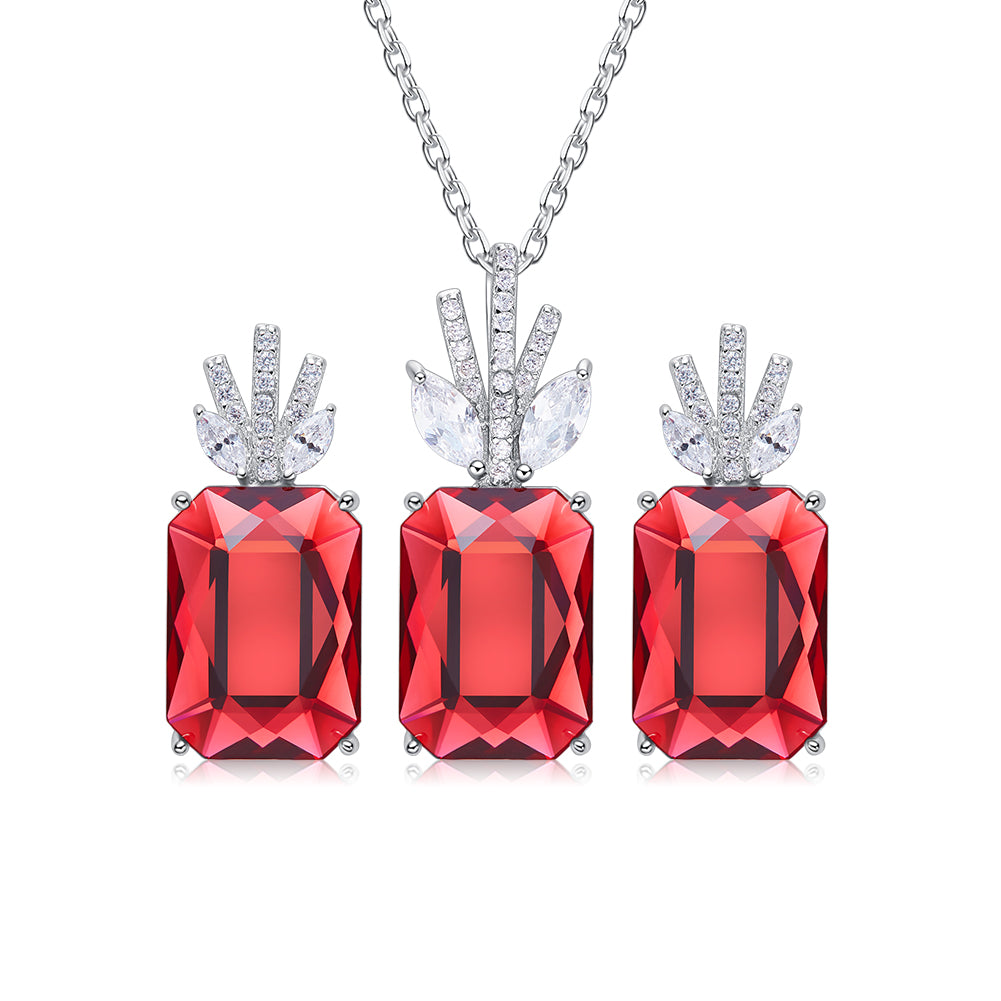 925 Sterling Silver Jewelry Set for Women Made with Crystals from Swarovski(R)