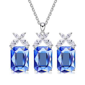 925 Sterling Silver Jewelry Set for Women Made with Crystals from Swarovski(R)