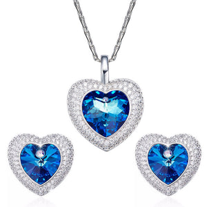 925 Sterling Silver Jewelry Set for Women Made with Crystals from Swarovski(R)