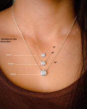 Load image into Gallery viewer, 10K SOLID YELLOW GOLD CLASSIC ROUND CUBIC ZIRCONIA SOLITAIRE PENDANT-5mm-1/2CT
