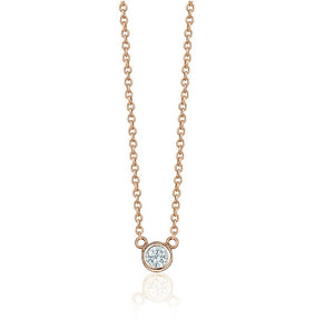 BEZEL DIAMOND NECKLACES (0.10CTW) 14K Gold