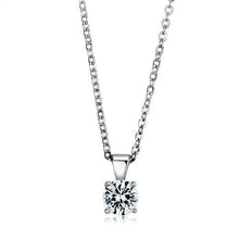 Load image into Gallery viewer, 925 Sterling Silver Chain Pendant Rhodium Women AAA Grade CZ Clear (6mm)

