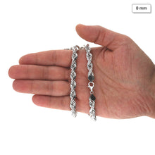 Load image into Gallery viewer, Sterling Silver 8mm Rope Chain
