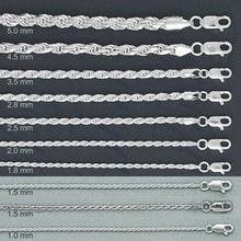 Load image into Gallery viewer, Sterling Silver 2 mm Rope Chain
