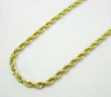 Load image into Gallery viewer, 10K Yellow Gold 2MM Hollow Rope Chain Necklace

