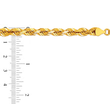 Load image into Gallery viewer, 10K Yellow Gold 6MM Hollow Rope Chain Necklace
