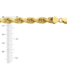 Load image into Gallery viewer, 10K Yellow Gold 8MM Hollow Rope Chain Necklace
